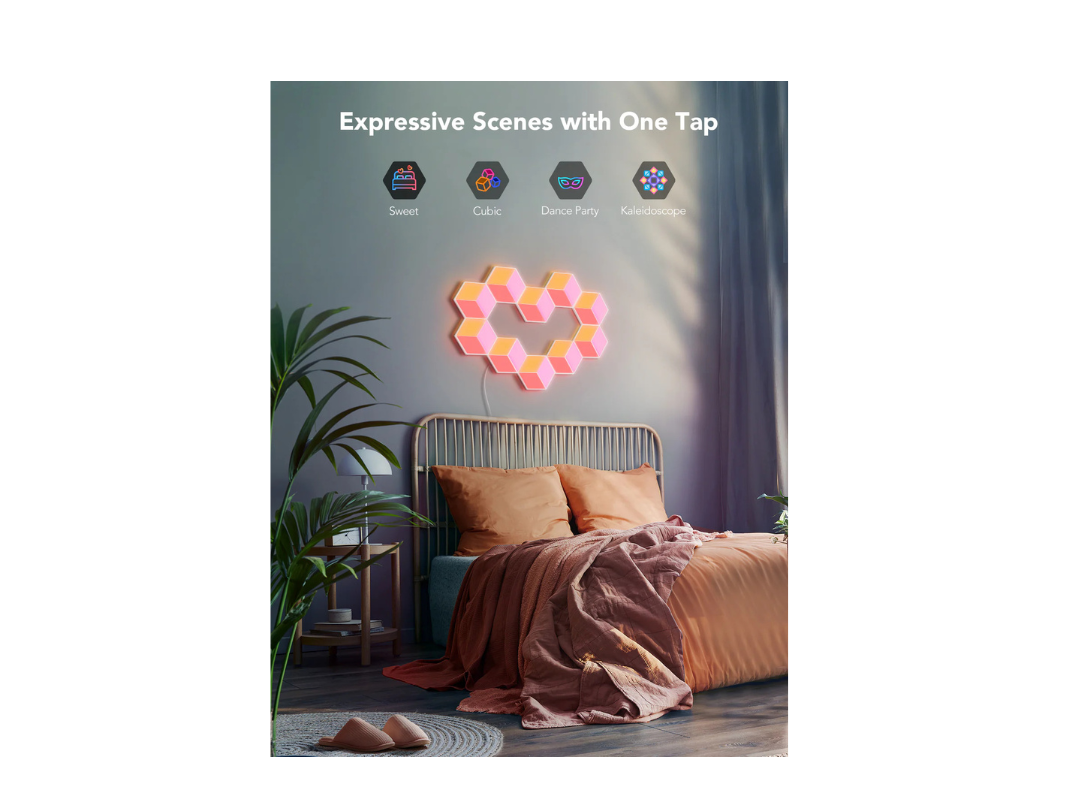 Govee Glide Hexa Pro LED Light Panels 3D - 10 Pieces Govee Glide Hexa Pro LED Light Panels 3D - 10 Pieces
